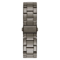 Guess G Twist Diamonds Purple Dial Black Steel Strap Watch For Women - W1201L4