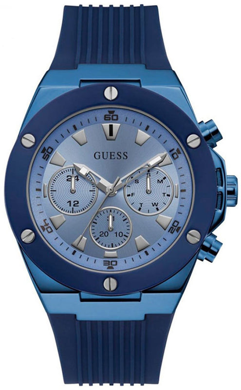  Shop Authentic Guess Poseidon Blue Dial Blue Rubber Strap Watch for Men - GW0057G3 - Luxxuri