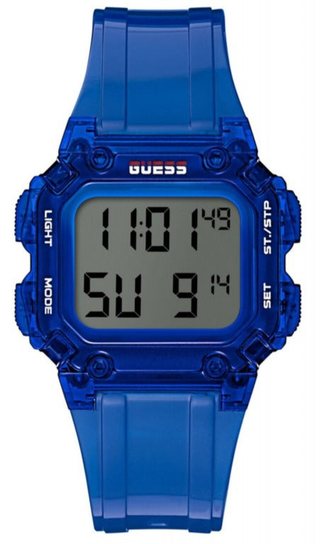  Shop Authentic Guess Stealth Blue Dial Blue Rubber Strap Watch for Men - GW0270G3 - Luxxuri