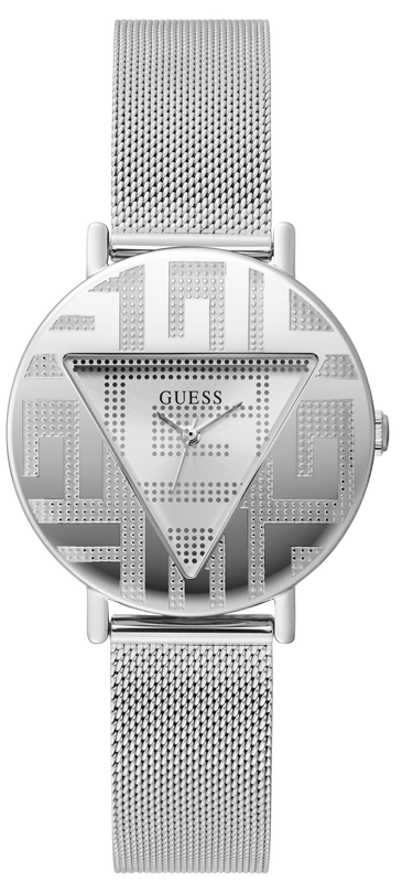  Shop Authentic Guess Iconic Quartz Silver Dial Silver Mesh Bracelet Watch For Women - GW0527L1 - Luxxuri