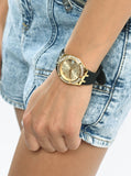  Shop Authentic Guess Cosmo Diamonds Gold Dial Black Rubber Strap Watch for Women - GW0034L1 - Luxxuri