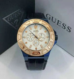  Shop Authentic Guess Force Multi Function White Dial Blue Leather Strap Watch For Men - W0674G7 - Luxxuri