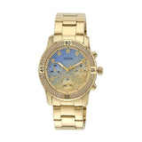  Shop Authentic Guess Confetti Diamonds Gold Dial Gold Steel Strap Watch for Women - W0774L2 - Luxxuri