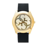  Shop Authentic Guess G Twist Gold Dial Black Leather Strap Watch for Women - W0911L3 - Luxxuri