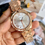  Shop Authentic Guess Cosmo Diamonds Silver Dial Rose Gold Steel Strap Watch For Women - GW0033L3 - Luxxuri