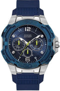  Shop Authentic Guess Genesis Multi Function Analog Blue Dial Blue Rubber Strap Watch For Men - W1254G1 - Luxxuri