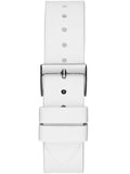  Shop Authentic Guess Frontier Diamonds Silver Dial White Rubber Strap Watch For Women - W1160L4 - Luxxuri