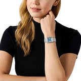  Shop Authentic Michael Kors Emery Analog Three Hand Blue Dial Silver Steel Strap Watch for Women - MK4829 - Luxxuri