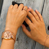  Shop Authentic Guess Sunrise Quartz Rose Gold Dial Rose Gold Steel Strap Watch For Women - W0330L2 - Luxxuri