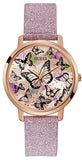  Shop Authentic Guess Mariposa Pink Dial Pink Leather Strap Watch for Women - GW0008L2 - Luxxuri