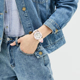  Shop Authentic Guess Athena White Dial Pink Rubber Strap Watch For Women - GW0030L4 - Luxxuri