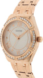  Shop Authentic Guess Cosmo Diamonds Silver Dial Rose Gold Steel Strap Watch For Women - GW0033L3 - Luxxuri