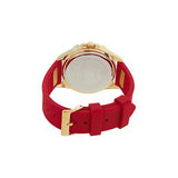  Shop Authentic Guess Frontier Diamonds Gold Dial Red Rubber Strap Watch for Women - GW0045L2 - Luxxuri