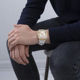  Shop Authentic Guess Phoenix Multifunction Quartz Gold Dial White Silicon Strap Watch For Men - GW0048G3 - Luxxuri