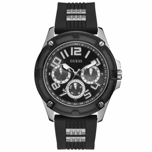  Shop Authentic Guess Delta Black Dial Black Silicone Strap Watch for Men - GW0051G1 - Luxxuri