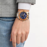  Shop Authentic Guess Commander Chronograph Blue Dial Two Tone Steel Strap Watch for Men - GW0056G5 - Luxxuri