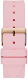  Shop Authentic Guess Clarity Gold Dial Pink Silicone Strap Watch for Women - GW0109L2 - Luxxuri