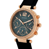  Shop Authentic Guess Solstice Diamonds Black Mother of Pearl Dial Black Rubber Strap Watch for Women - GW0113L2 - Luxxuri