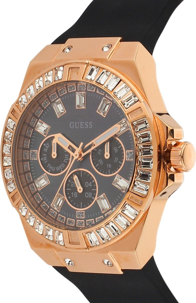  Shop Authentic Guess Venus Diamonds Black Dial Black Rubber Strap Watch for Women - GW0118L2 - Luxxuri