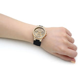  Shop Authentic Guess Moonlight Crystals Silver Dial Black Silicone Strap Watch For Women - GW0257L1 - Luxxuri