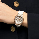  Shop Authentic Guess Moonlight Diamonds White Dial White Rubber Strap Watch for Women - GW0257L2 - Luxxuri