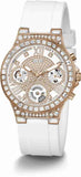  Shop Authentic Guess Moonlight Diamonds White Dial White Rubber Strap Watch for Women - GW0257L2 - Luxxuri