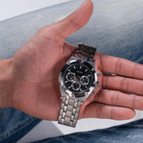  Shop Authentic Guess Surge Chronograph Black Dial Silver Steel Strap Watch for Men - W1258G1 - Luxxuri