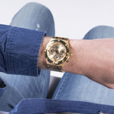  Shop Authentic Guess Continental Gold Dial Gold Steel Strap Watch For Men - GW0260G4 - Luxxuri