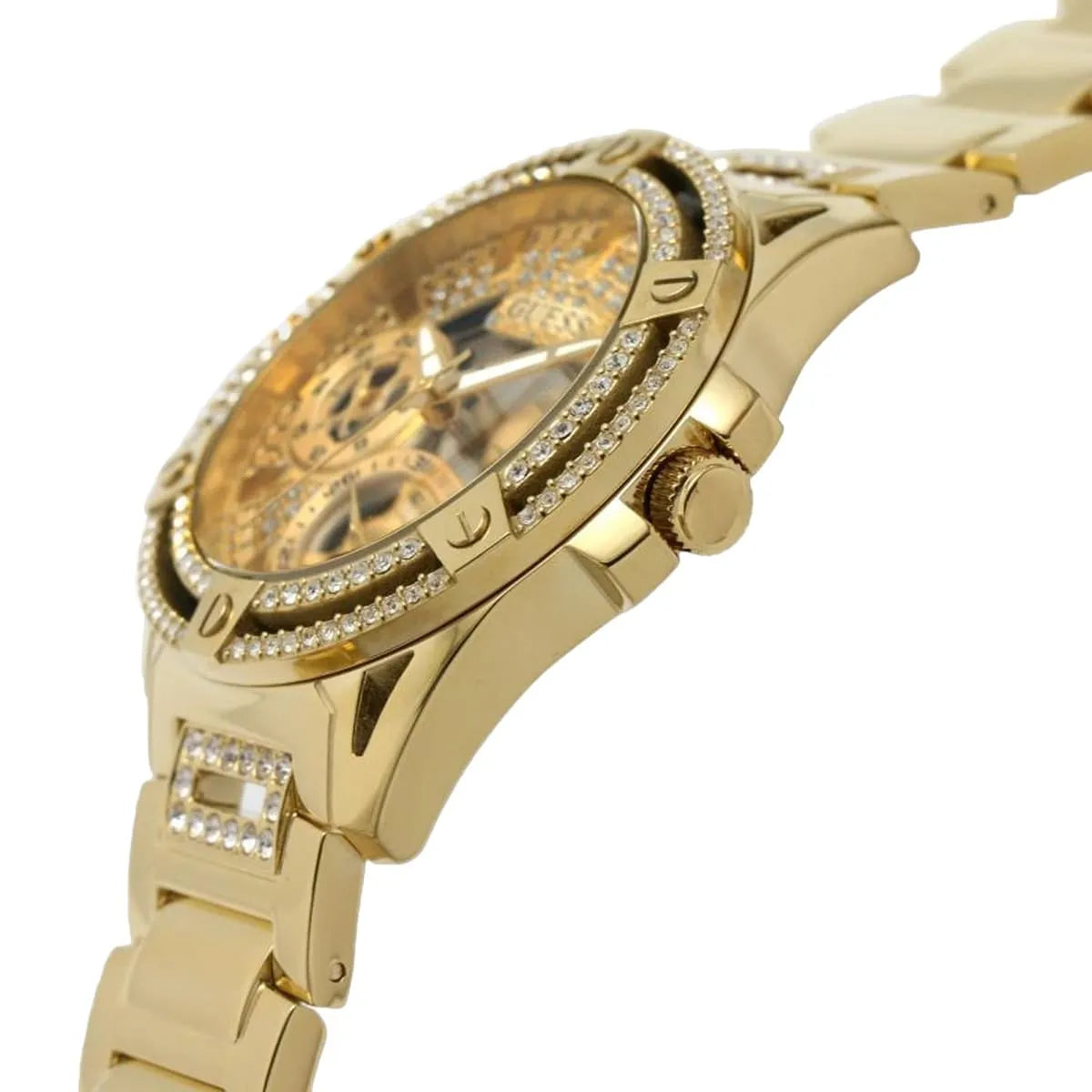  Shop Authentic Guess Queen Quartz Gold Dial Gold Steel Strap Watch For Women - GW0464L2 - Luxxuri