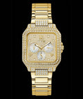  Shop Authentic Guess Deco Quartz Crystals Gold Dial Gold Steel Strap Watch For Women - GW0472L2 - Luxxuri