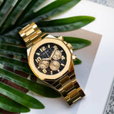 Shop Authentic Guess Empire Quartz Black Dial Gold Steel Strap Watch For Men - GW0489G2 - Luxxuri