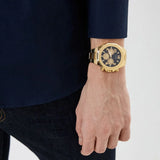  Shop Authentic Guess Empire Quartz Black Dial Gold Steel Strap Watch For Men - GW0489G2 - Luxxuri