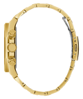 Guess Empire Quartz Black Dial Gold Steel Strap Watch For Men - GW0489G2