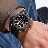  Shop Authentic Guess Edge Chronograph Black Dial Black Leather Strap Watch For Men - GW0492G1 - Luxxuri