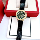  Shop Authentic Guess Edge Chronograph Green Dial Black Leather Strap Watch For Men - GW0492G3 - Luxxuri