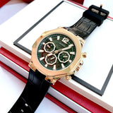  Shop Authentic Guess Edge Chronograph Green Dial Black Leather Strap Watch For Men - GW0492G3 - Luxxuri