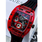  Shop Authentic Guess Phoenix Multifunction Analog Red Dial Black Silicone Strap Watch For Men - GW0499G4 - Luxxuri