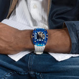  Shop Authentic Guess Phoenix Multifunction Blue Dial White Rubber Strap Watch for Men - GW0499G6 - Luxxuri