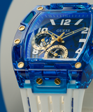  Shop Authentic Guess Phoenix Multifunction Blue Dial White Rubber Strap Watch for Men - GW0499G6 - Luxxuri