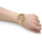  Shop Authentic Guess Lily Quartz Gold Dial Gold Steel Strap Watch For Women - GW0528L2 - Luxxuri