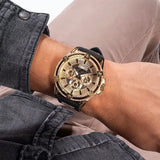  Shop Authentic Guess Queen Quartz Gold Dial Black Silicone Strap Watch For Women - GW0536L3 - Luxxuri