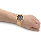  Shop Authentic Guess Edge Chronograph Black Dial Gold Steel Strap Watch For Men - GW0539G2 - Luxxuri