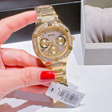  Shop Authentic Guess Duchess Quartz Gold Dial Gold Steel Strap Watch For Women - GW0558L2 - Luxxuri