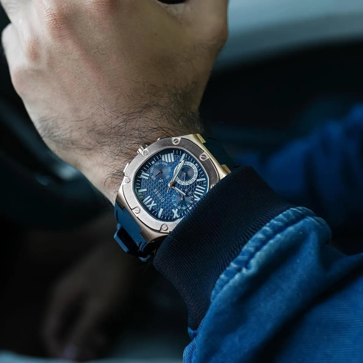  Shop Authentic Guess Headline Multifunction Quartz Blue Dial Blue Silicone Strap Watch For Men - GW0571G2 - Luxxuri