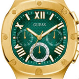  Shop Authentic Guess Headliner Multifunction Green Dial Black Silicone Strap Watch For Men - GW0571G3 - Luxxuri