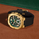  Shop Authentic Guess Headliner Multifunction Green Dial Black Silicone Strap Watch For Men - GW0571G3 - Luxxuri