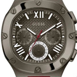  Shop Authentic Guess Headline Multifunction Grey Dial Burgundy Silicone Strap Watch For Men - GW0571G4 - Luxxuri