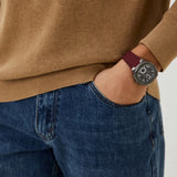  Shop Authentic Guess Headline Multifunction Grey Dial Burgundy Silicone Strap Watch For Men - GW0571G4 - Luxxuri