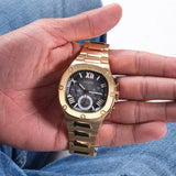  Shop Authentic Guess Headliner Multifunction Black Dial Gold Steel Strap Watch For Men - GW0572G2 - Luxxuri