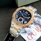  Shop Authentic Guess Headliner Multifunction Blue Dial Two Tone Steel Strap Watch For Men - GW0572G4 - Luxxuri